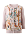 COMOBOCA Women's Floral Patterned Button-Down Cardigan