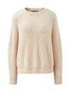 COMOBOCA 100% Cashmere Women's Ribbed Round Neck Sweater