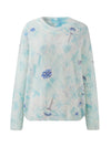 COMOBOCA Women's Floral Printed Round Neck Sweater
