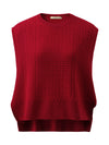 COMOBOCA 100% Wool Women's Knit Sleeveless Sweater Vest