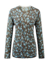 COMOBOCA Women's Paisley Floral Print Knit Sweater