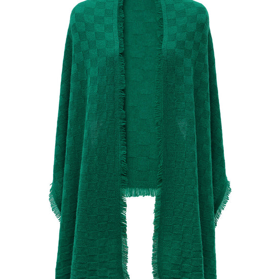 COMOBOCA 100% Cashmere Fringe Solid Color Shawl Scarf