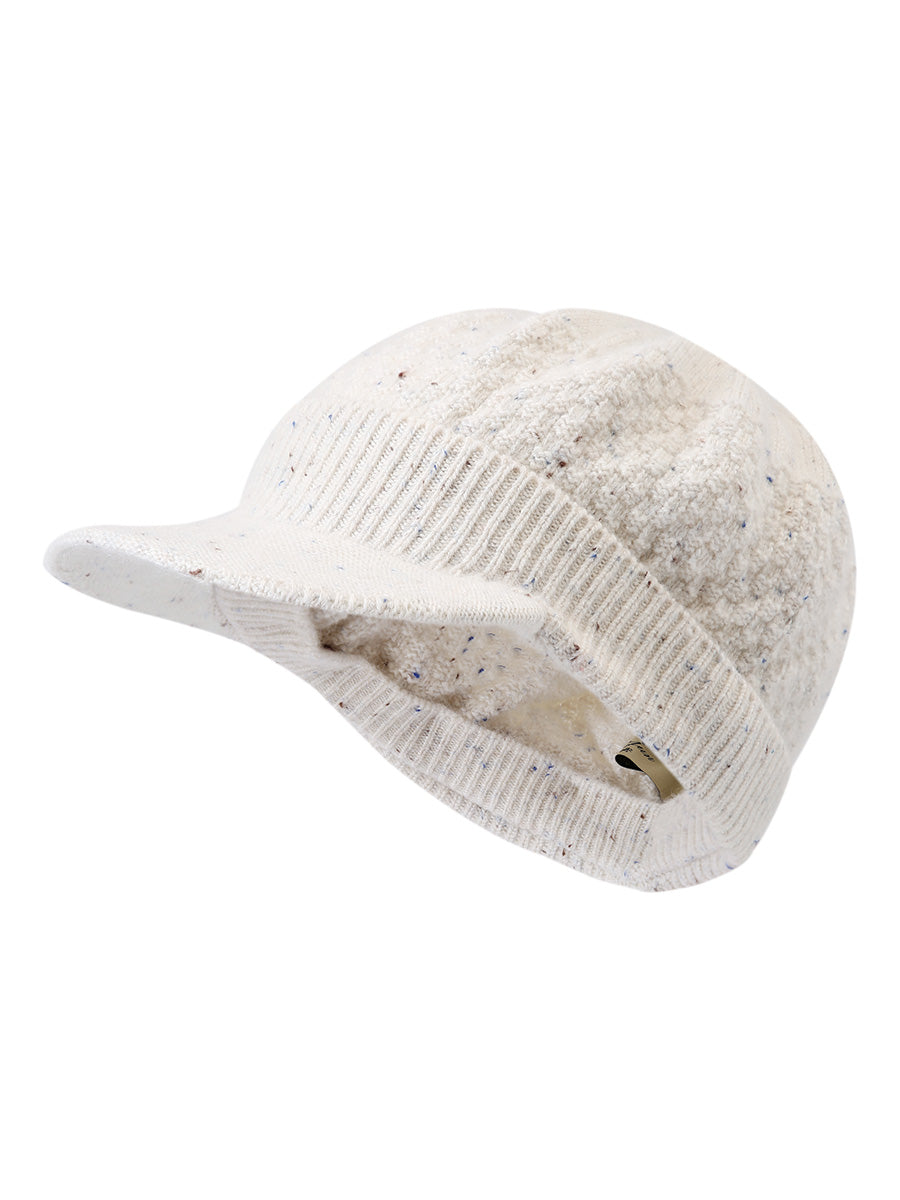 COMOBOCA 100% Cashmere Women's Knit Newsboy Cap