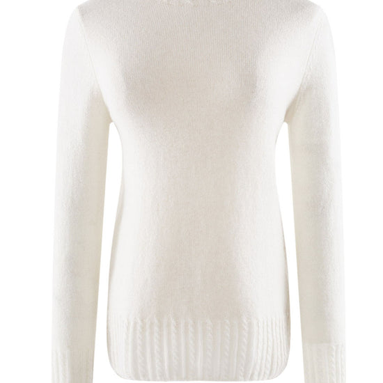 COMOBOCA 100% Cashmere Women's Mock Neck Knit Sweater
