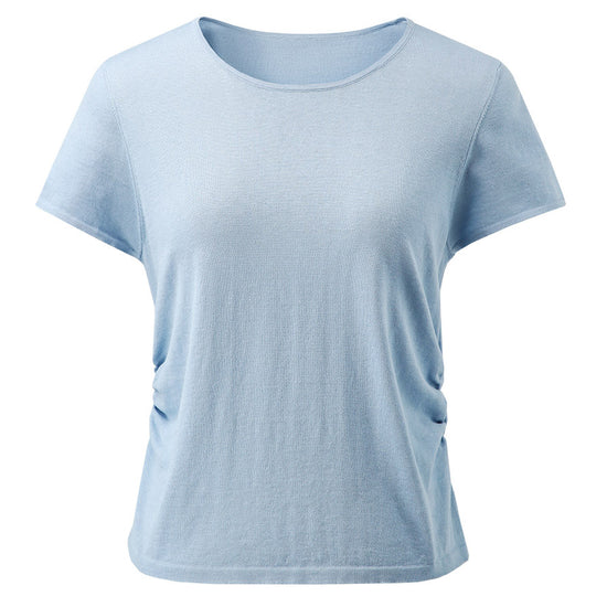 COMOBOCA Women's Round Neck Knit T-Shirt