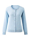 COMOBOCA Women's Lyocell Polka Dot Knit Cardigan
