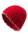 COMOBOCA Red 100% Cashmere Women's Cable Knit Beanie