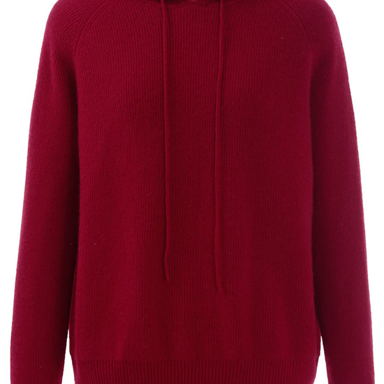 COMOBOCA 100% Cashmere Women's Knit Sweater Hoodie