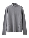 COMOBOCA 100% Cashmere Women's Half-Zip Mock Neck Pullover Sweater