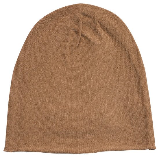 COMOBOCA Brown 100% Cashmere Classic Slouchy Beanie