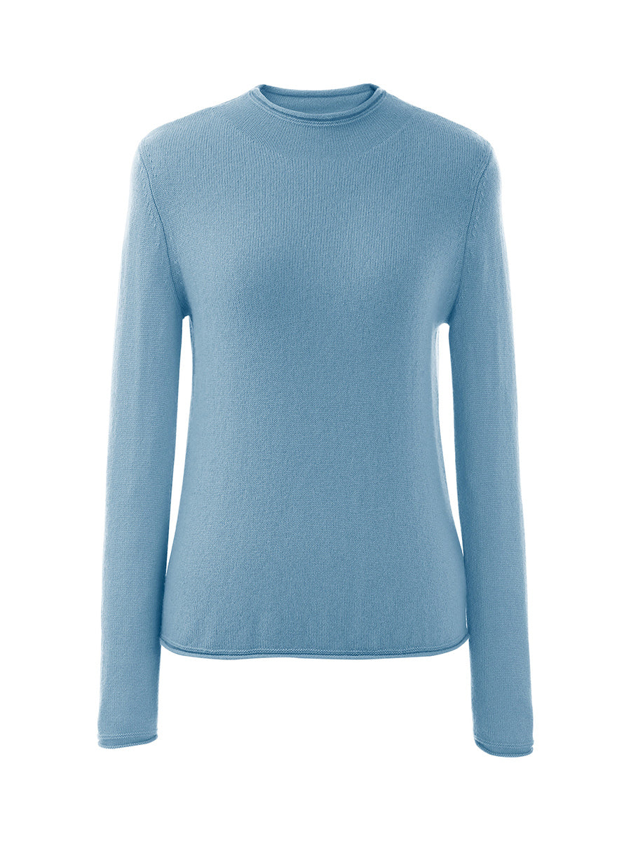 COMOBOCA 100% Cashmere Women's Round Neck Knit sweater