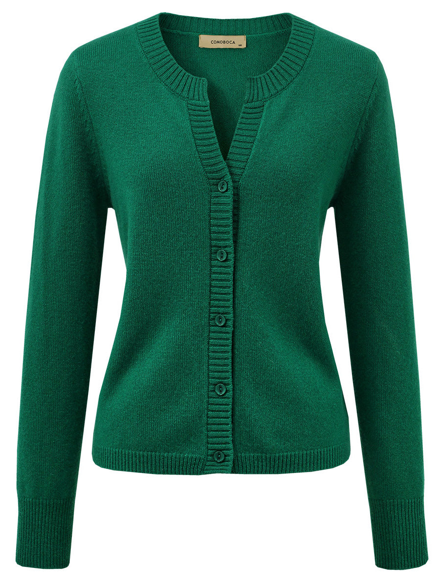 COMOBOCA 100% Wool Women's Cardigan Sweater