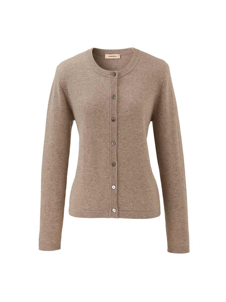 COMOBOCA 100% Cashmere Women's Button-Up Cardigan