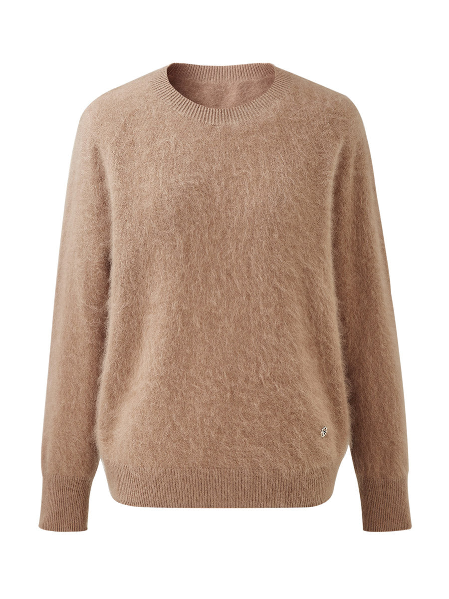 COMOBOCA Women's Wool Seamless Brushed Knit Sweater