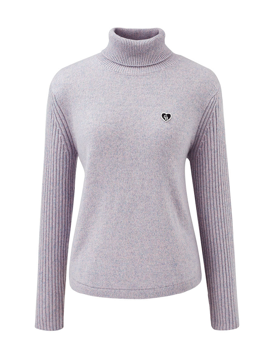 COMOBOCA 100% Cashmere Women's Turtleneck Knit Sweater