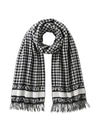 COMOBOCA 100% Cashmere Houndstooth Patterned Scarf