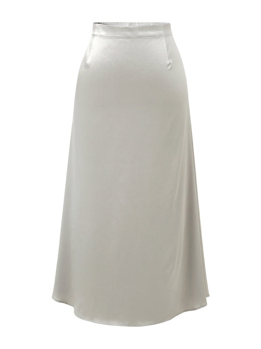 COMOBOCA Women's Elastic Waistband Chic Midi Skirt