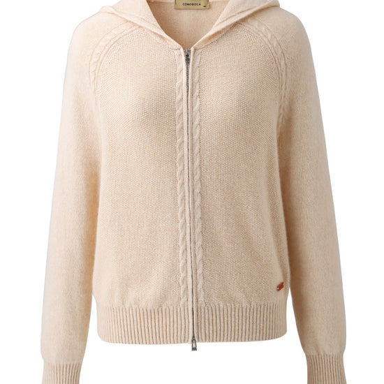 COMOBOCA 100% Cashmere Women's Double Zip Hoodie