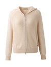 COMOBOCA 100% Cashmere Women's Double Zip Hoodie