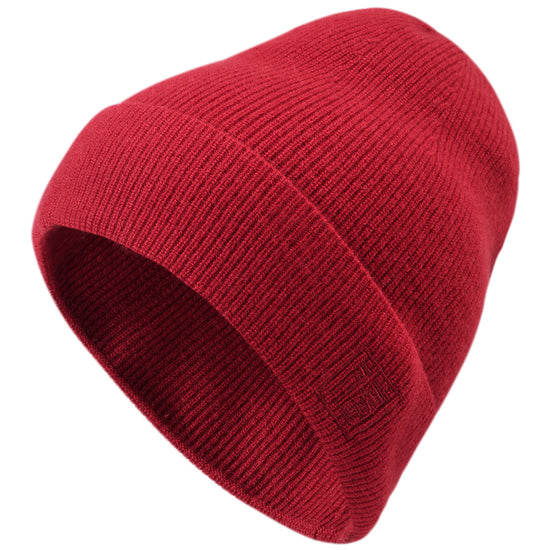 COMOBOCA 100% Cashmere Women's Ribbed Knit Beanie