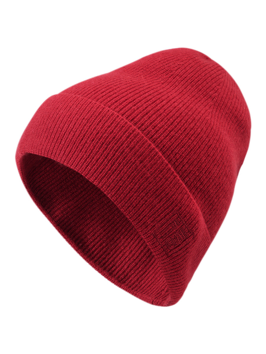 COMOBOCA 100% Cashmere Women's Ribbed Knit Beanie