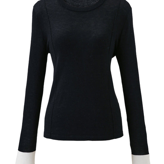 COMOBOCA Women's Essential Color-Blocked Knit Sweater