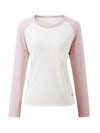 COMOBOCA Women's Colorblock Raglan Round Neck Sweater