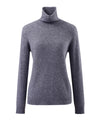 COMOBOCA 100% Wool Women's Ribbed Turtleneck Sweater