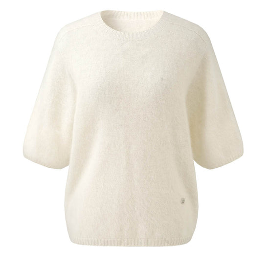 COMOBOCA Women's Wool Seamless Brushed Half Sleeve Knit Sweater