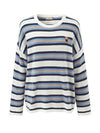COMOBOCA 100% Cashmere Women's Striped Knit Sweater