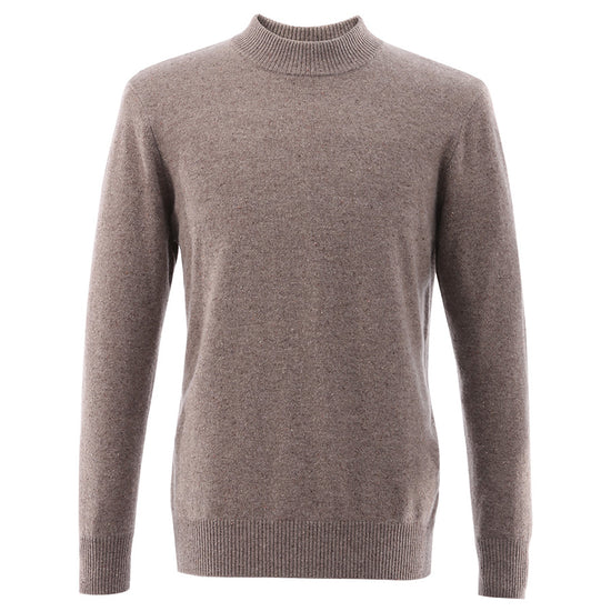 COMOBOCA 100% Cashmere Men's Mock Neck Knit Sweater
