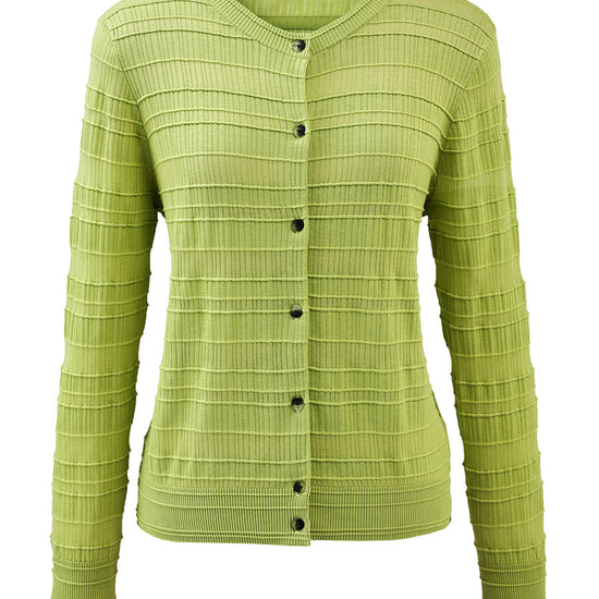 COMOBOCA Women's Textured Ribbed Knit Cardigan