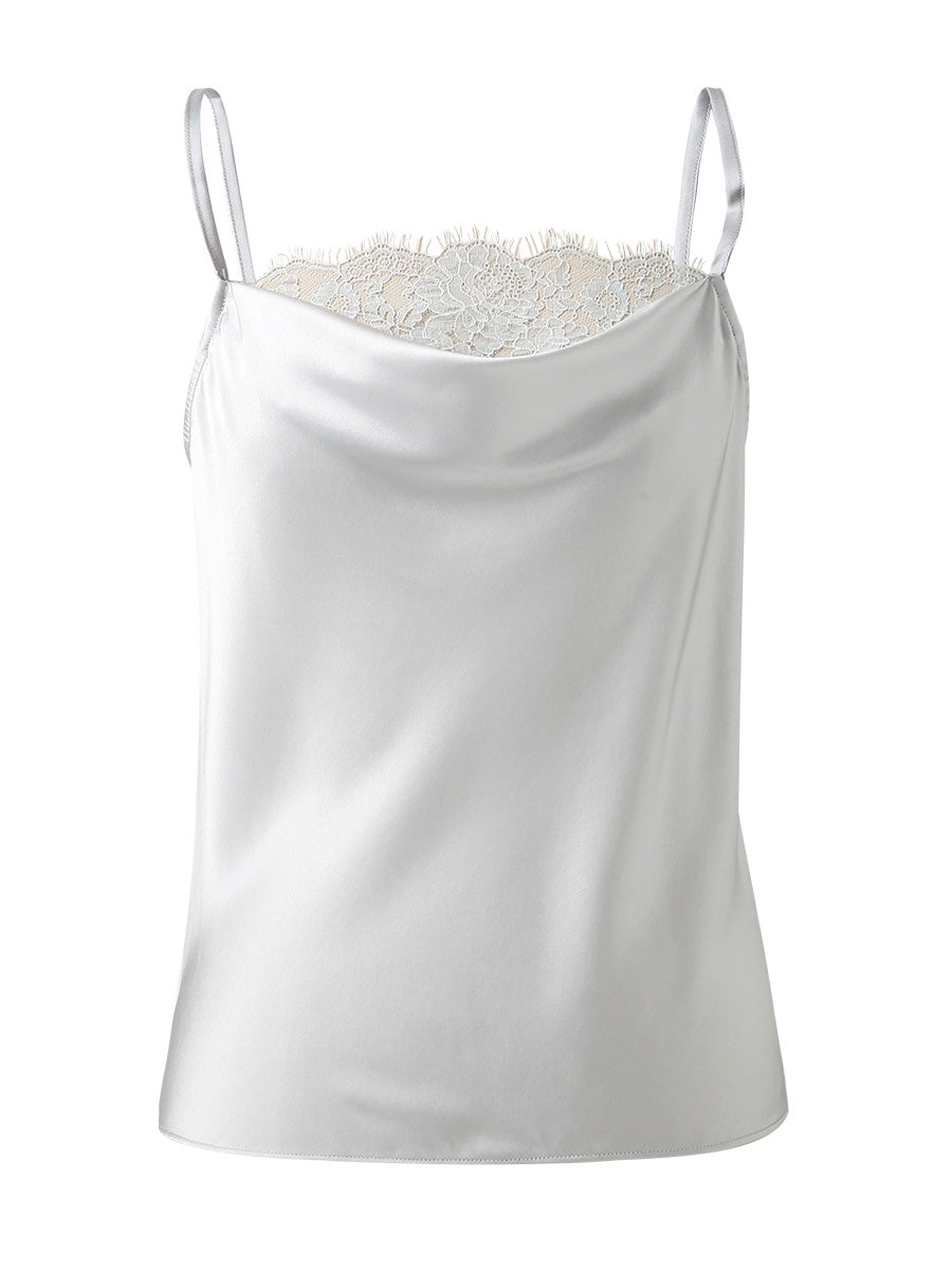 COMOBOCA Women's Adjustable Straps Lace-Trimmed Camisole