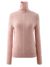 COMOBOCA 100% Cashmere Women's Pearl Buttoned Sweater
