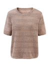 COMOBOCA Women's Openwork Mesh Knit T-Shirt