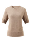 COMOBOCA 100% Wool Women's Seamless Round Neck Knit Sweater