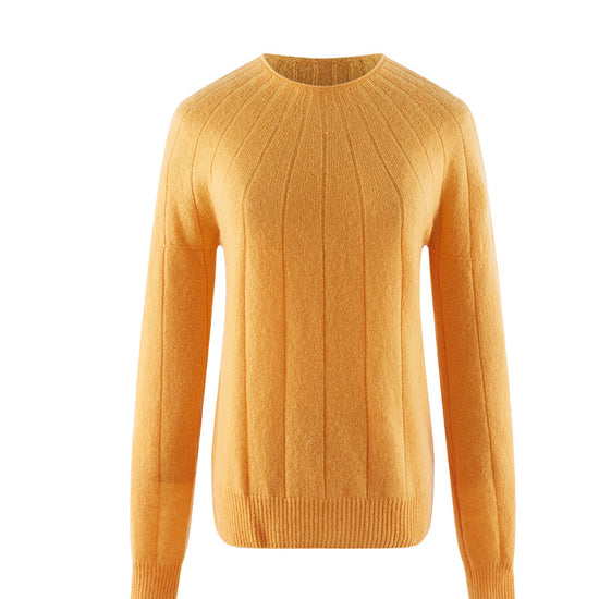 COMOBOCA 100% Cashmere Women's Ribbed Knit Pullover Sweater
