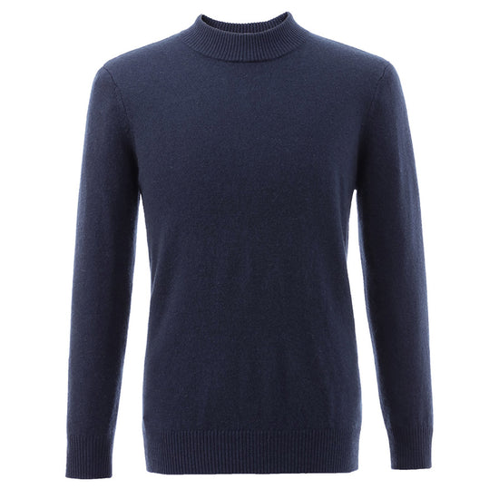 COMOBOCA 100% Cashmere Men's Mock Neck Knit Sweater