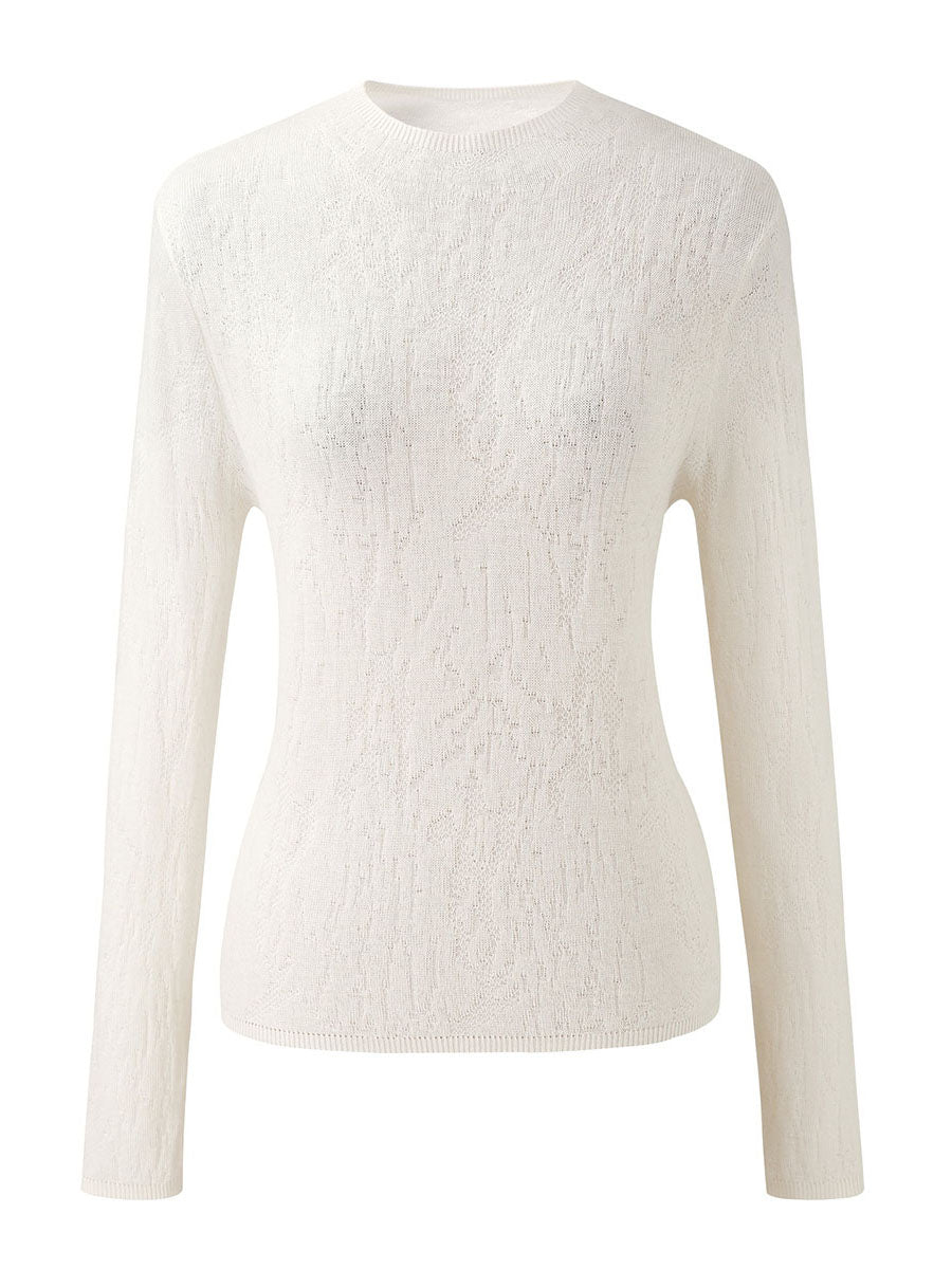 COMOBOCA Women's Round Neck Knit Sweater