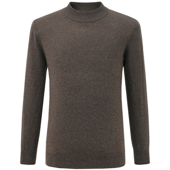 COMOBOCA 100% Cashmere Men's Mock Neck Knit Sweater