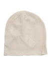 COMOBOCA White 100% Cashmere Classic Slouchy Beanie