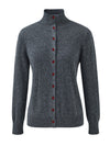 COMOBOCA 100% Cashmere Women's Turtleneck Button Front Knit Cardigan