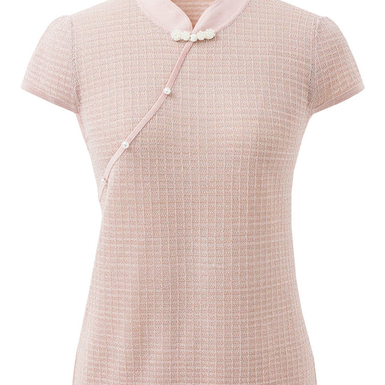 COMOBOCA Women's Textured Pearl Accents Blouse