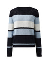 COMOBOCA Women's Striped Color Block Sweater