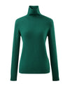 COMOBOCA 100% Wool Women's Ribbed Turtleneck Sweater