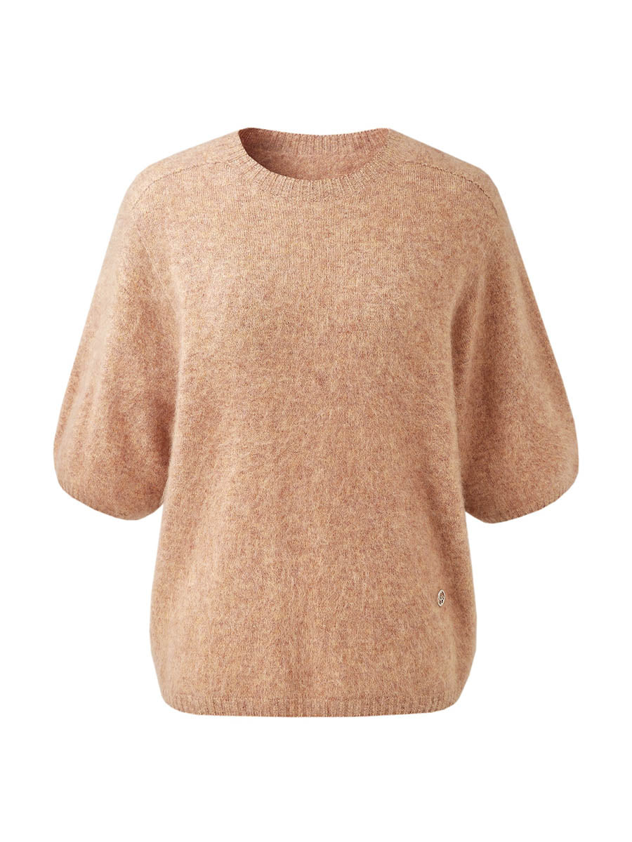 COMOBOCA Women's Wool Seamless Brushed Half Sleeve Knit Sweater