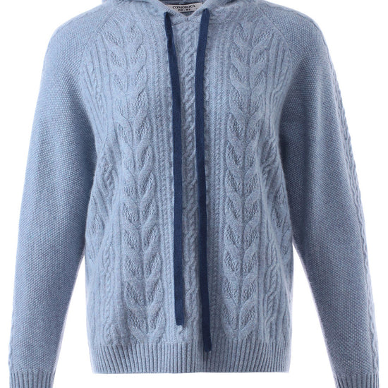 COMOBOCA 100% Cashmere Women's Solid Color Sweater Hoodie