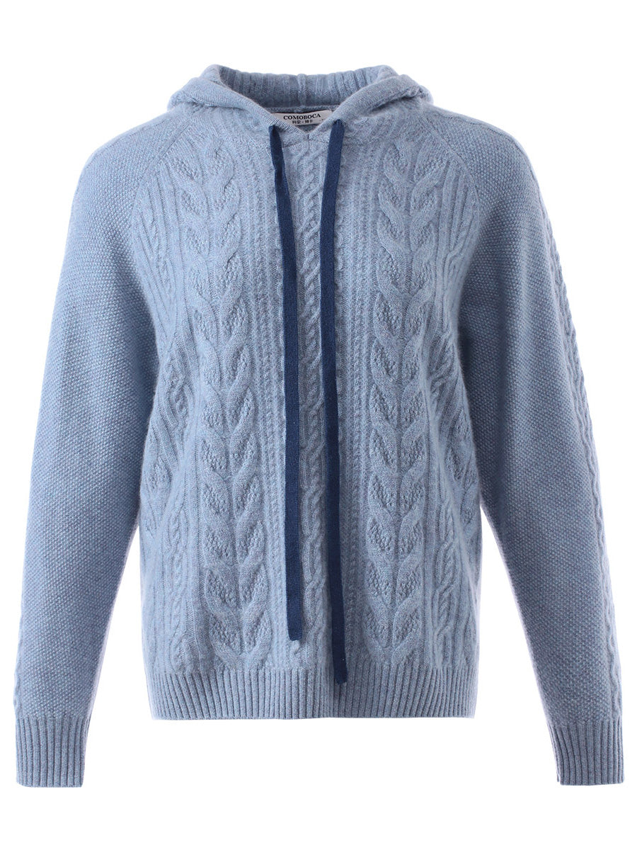 COMOBOCA 100% Cashmere Women's Solid Color Sweater Hoodie