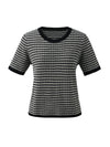 COMOBOCA Women's Elegant Striped Knit T-Shirt