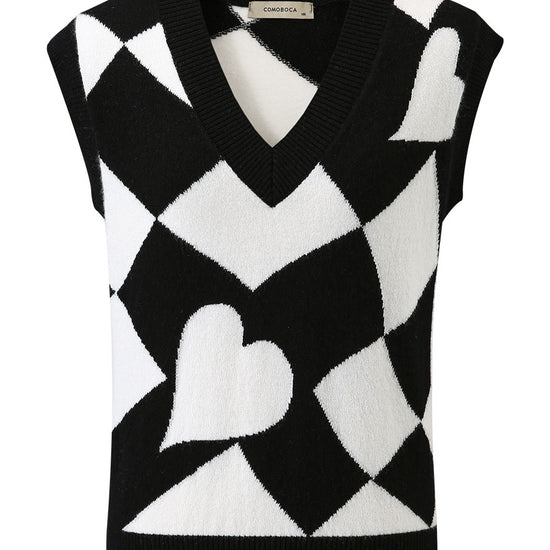 COMOBOCA 100% Cashmere Women's Vintage Inspired Knit Vest